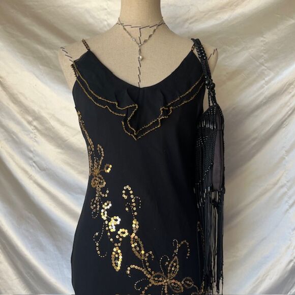 ECI New York seqiun beaded asymmetrical dress - Picture 4 of 7